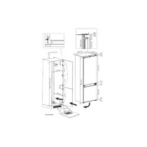 Réfrigérateur encastrable BEKO - 2 portes - 400L - Froid ventilé