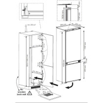 Réfrigérateur encastrable BEKO - 2 portes - 400L - Froid ventilé