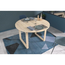 Table a manger extensible - BETTY - Ronde - Décor chene - 4 / 6 perso