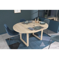 Table a manger extensible - BETTY - Ronde - Décor chene - 4 / 6 perso