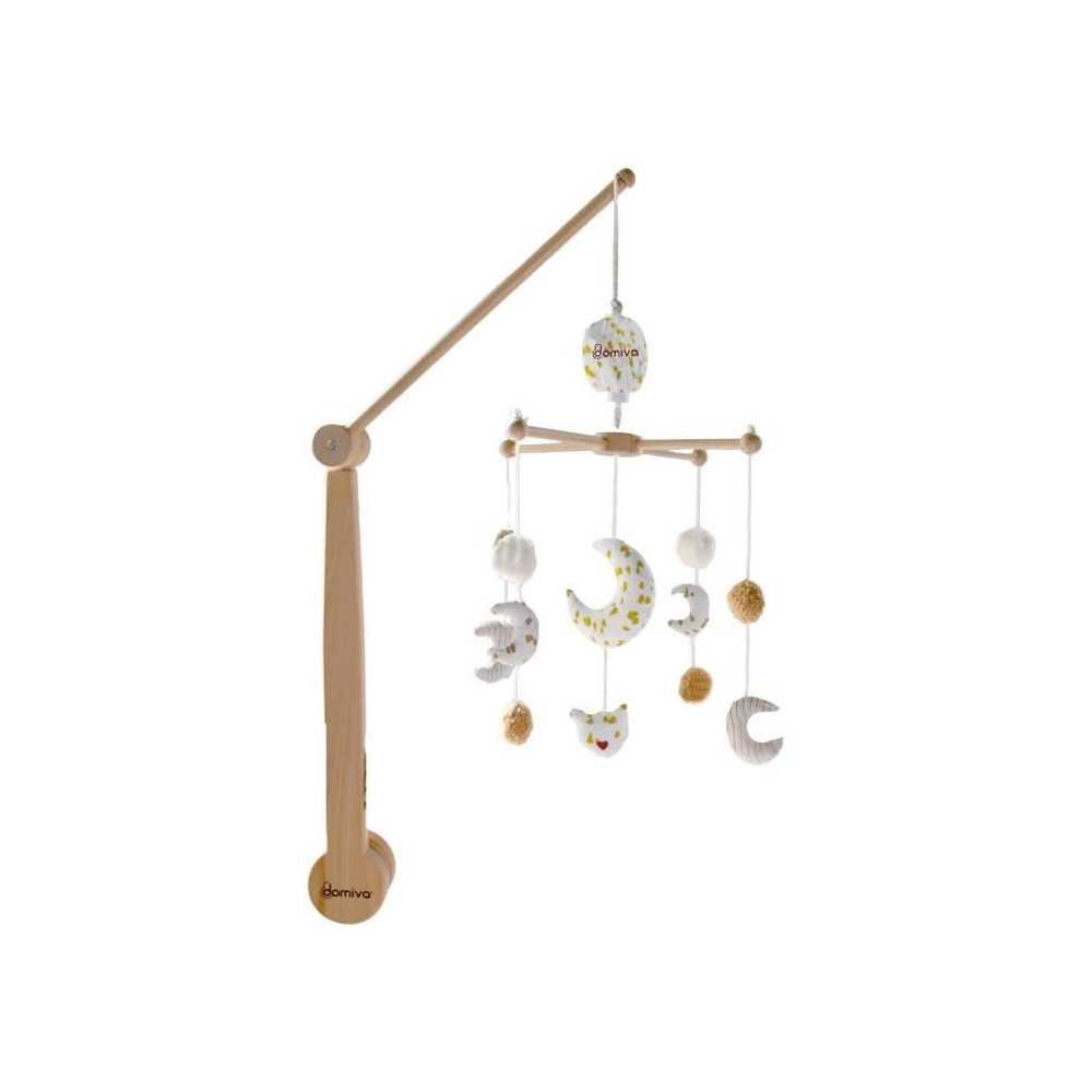 Mobile musical lune pour bébé Naturel 60x40 cm Mobile musical lune pour bébé Naturel 60x40 cm
