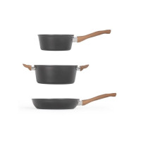 LIVOO Feel good moments - Batterie de cuisine 5 pieces - Noir - MZP147