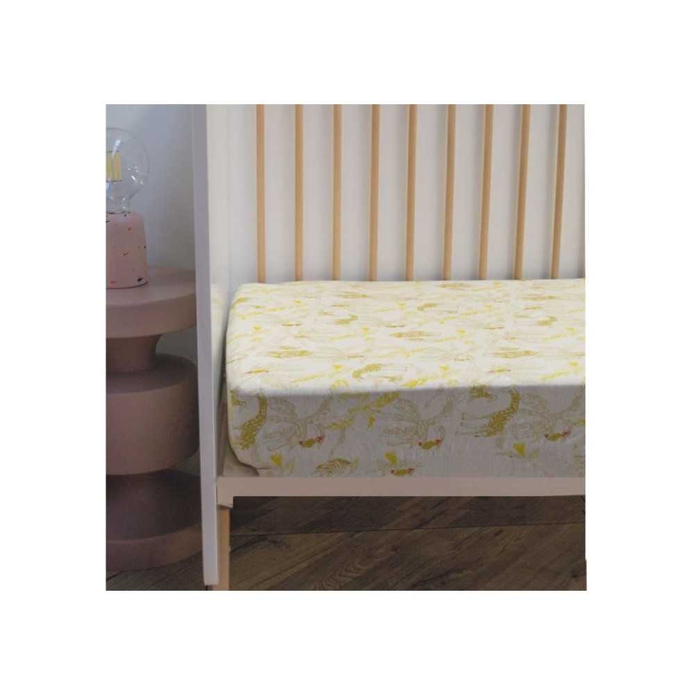 Drap housse jersey - DOMIVA - Honey Moon - 70 x 140 cm - Coton extensi Drap housse jersey - DOMIVA - Honey Moon - 70 x 140 cm - Coton extensi