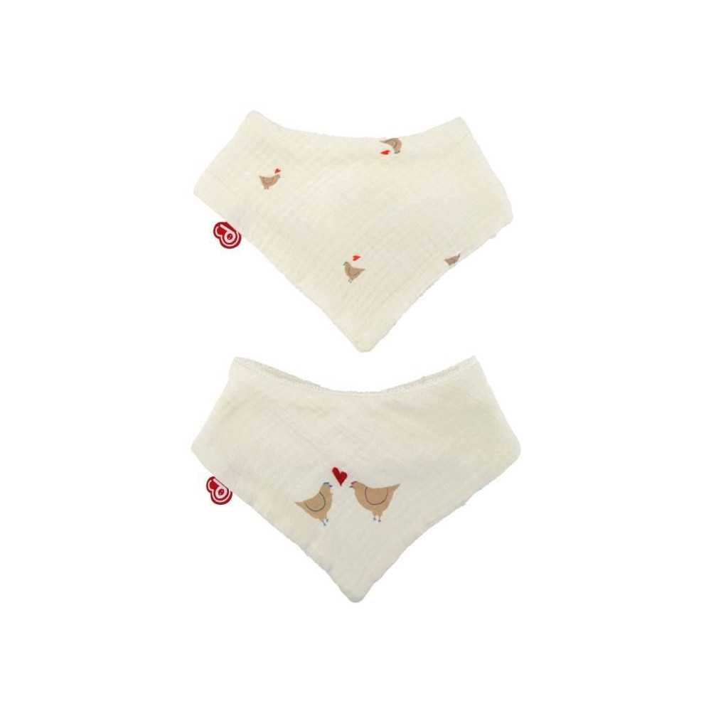 Lot de 2 bavoirs bandanas - DOMIVA - Maternity Love - Coton doux et ab Lot de 2 bavoirs bandanas - DOMIVA - Maternity Love - Coton doux et ab