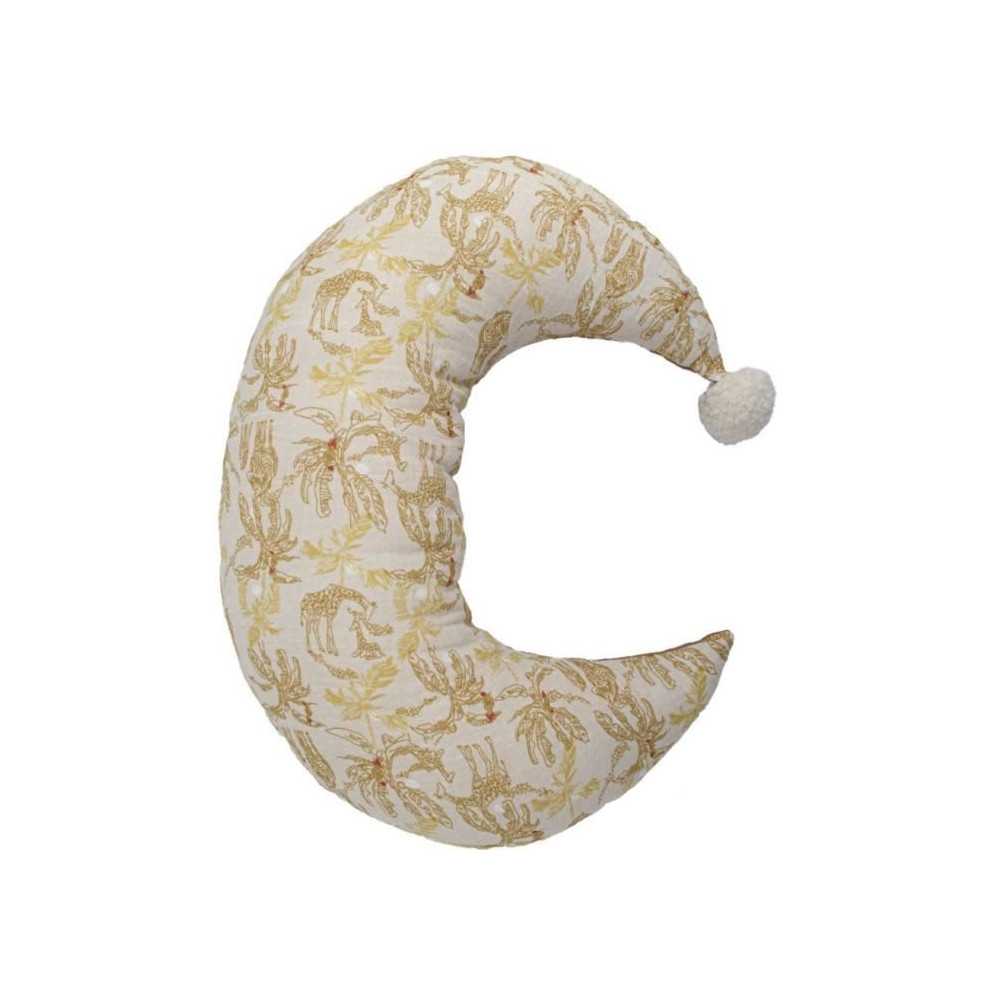 Coussin lune - DOMIVA - Honey Moon - 2 faces différentes Coussin lune - DOMIVA - Honey Moon - 2 faces différentes
