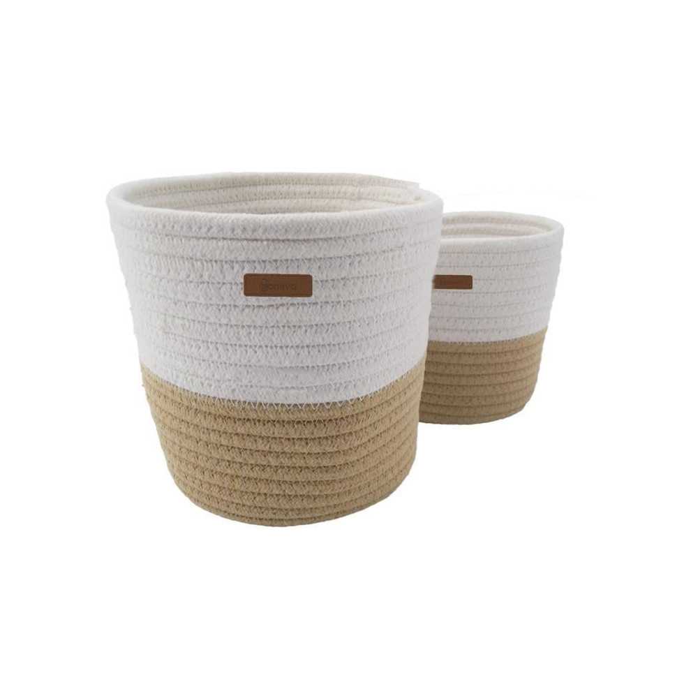 Paniers de rangement - DOMIVA - Honey Moon - Coton tressé