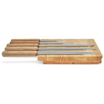 Set de 5 couteaux - LIVOO - MEC136 - 20 a 32,5 cm - Lame acier inoxyda