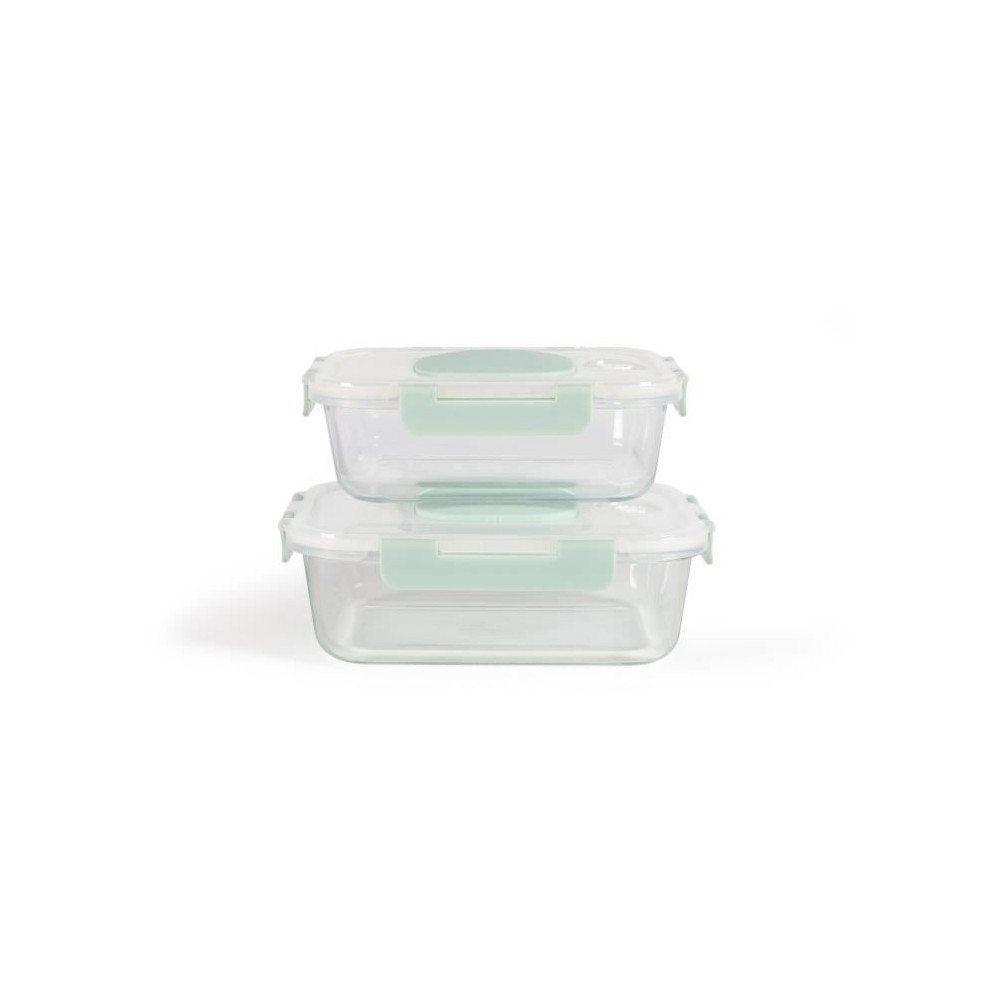 Set de 2 boîtes sous vide - LIVOO - MEN404V - 1,04 L et 1,5 L - Verre Set de 2 boîtes sous vide - LIVOO - MEN404V - 1,04 L et 1,5 L - Verre
