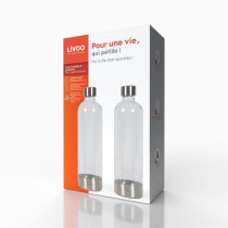 Set de 2 bouteilles de gazéification - LIVOO - DOM464AC1 - 2 x 1L - C