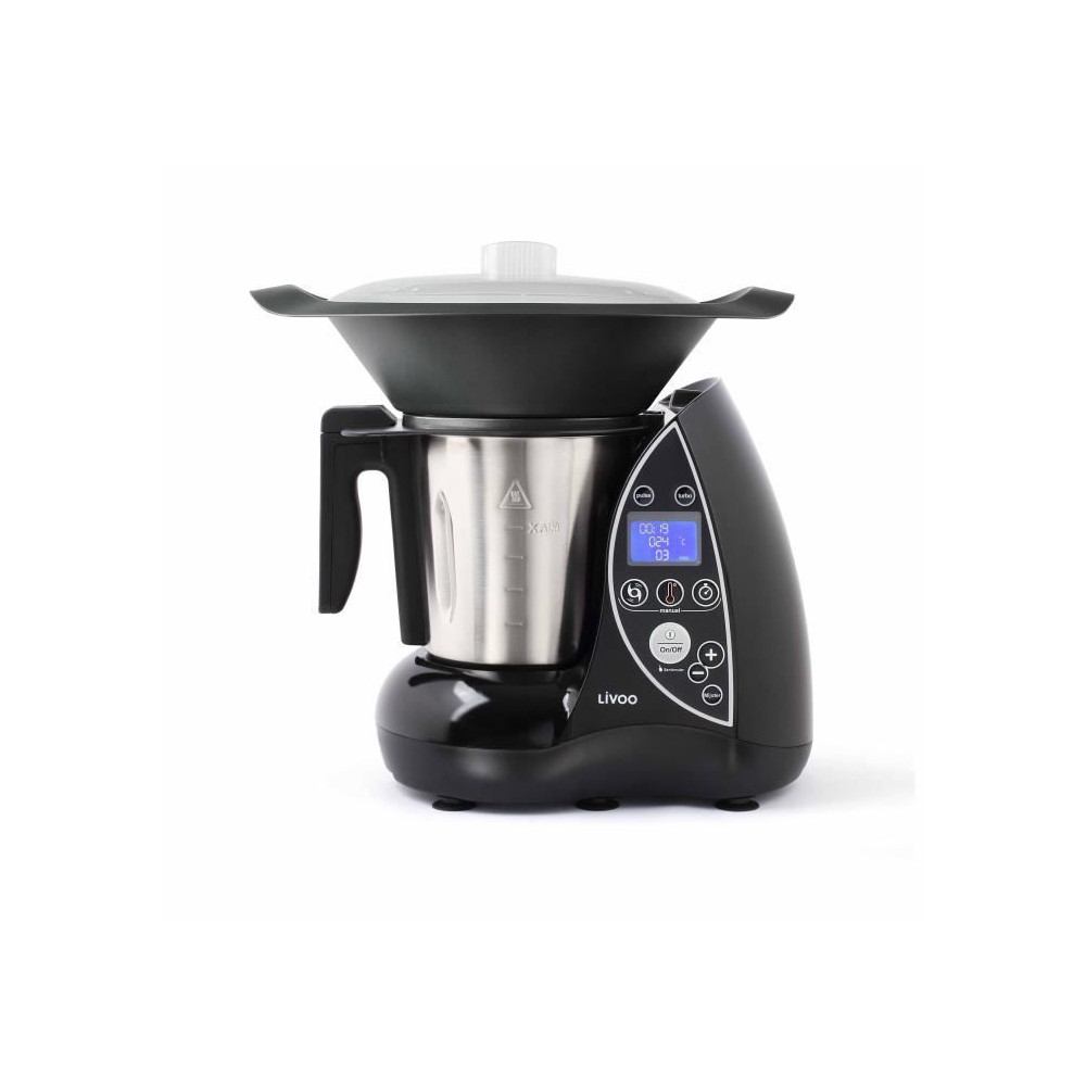 LIVOO DOP142N Robot culinaire chauffant - Noir et métal LIVOO DOP142N Robot culinaire chauffant - Noir et métal