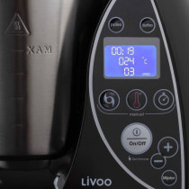 LIVOO DOP142N Robot culinaire chauffant - Noir et métal