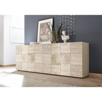Buffet - MIRONA - 4 portes - Chene Samoa avec serigraphie - 241 x 43 x