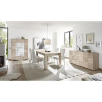 Buffet - MIRONA - 4 portes - Chene Samoa avec serigraphie - 241 x 43 x