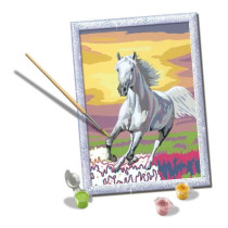 CreArt Kids 18x24cm Cheval dans le pré, Kit de peinture par numéros