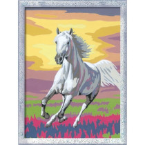 CreArt Kids 18x24cm Cheval dans le pré, Kit de peinture par numéros