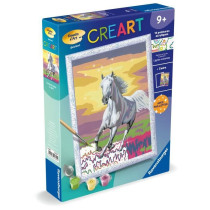 CreArt Kids 18x24cm Cheval dans le pré, Kit de peinture par numéros