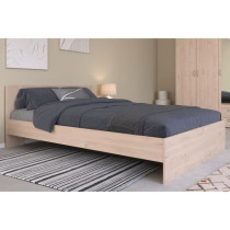 Chambre complete - VARIA - Chene - Lit 140, 2 chevets, 1 commode, 1 ar