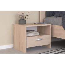 Chambre complete - VARIA - Chene - Lit 140, 2 chevets, 1 commode, 1 ar