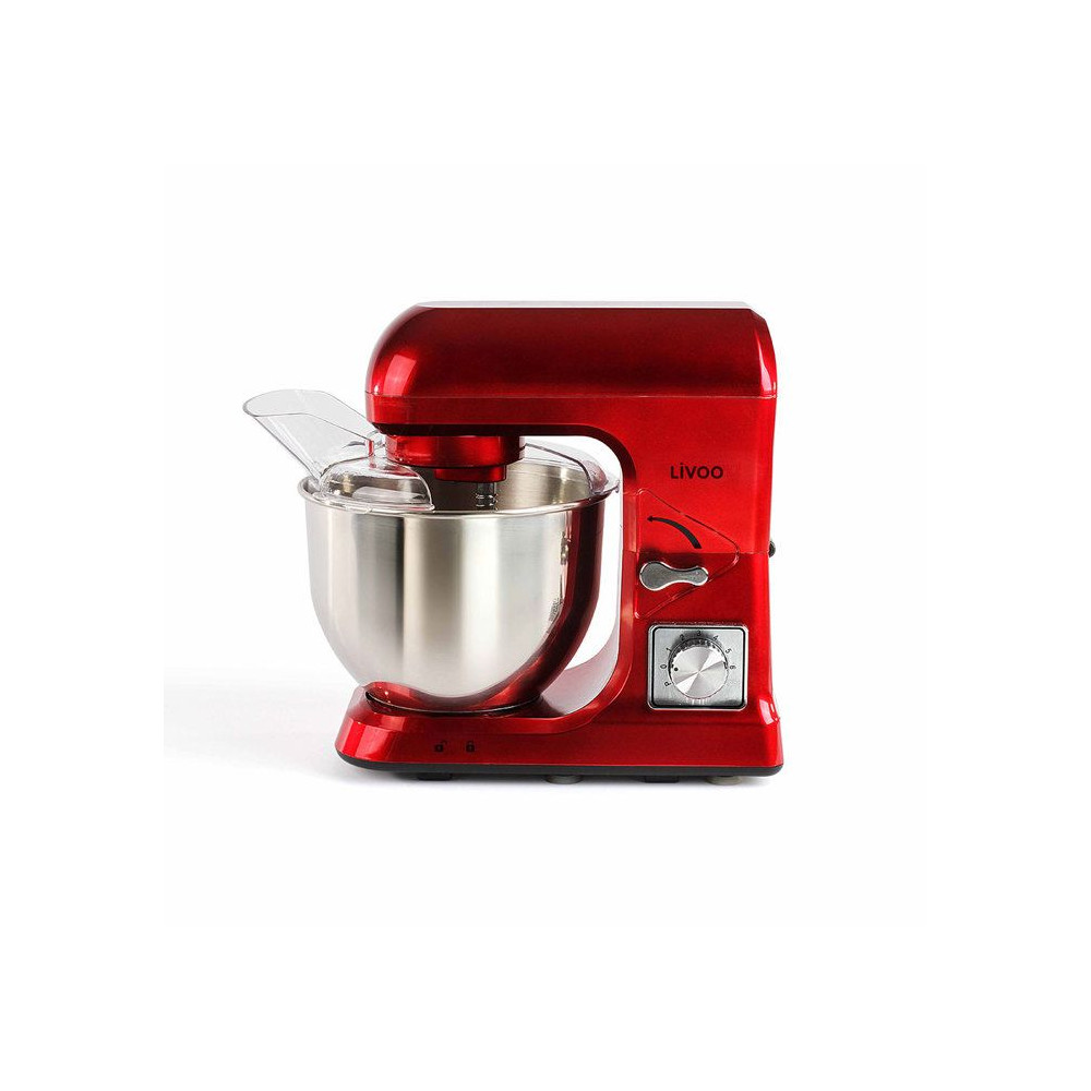 Robot pâtissier - LIVOO - DOP190R - 1000W - Bol 5L inox - 6 vitesses Robot pâtissier - LIVOO - DOP190R - 1000W - Bol 5L inox - 6 vitesses