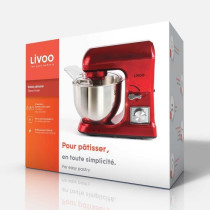 Robot pâtissier - LIVOO - DOP190R - 1000W - Bol 5L inox - 6 vitesses