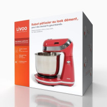 Robot pâtissier multifonction - LIVOO - Rouge clair - DOP137G
