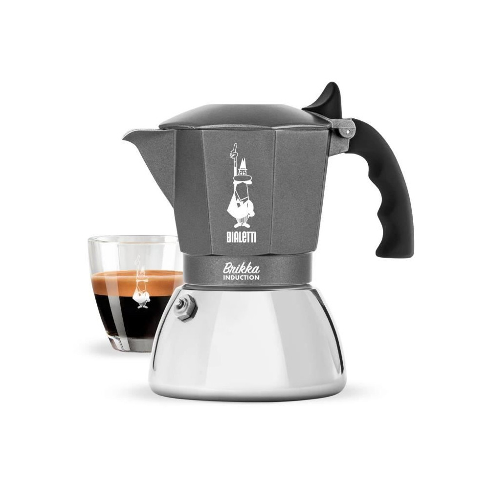 Cafetiere Italienne BIALETTI - BRIKKA - Induction 4 tasses Cafetiere Italienne BIALETTI - BRIKKA - Induction 4 tasses