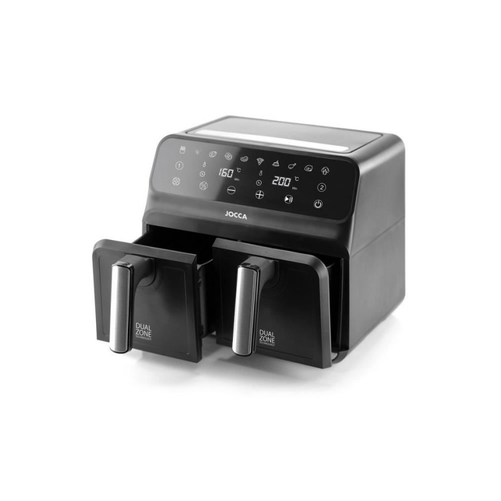 Friteuse Sans Huile Double - JOCCA - 2097 - 4L + 4L - 38,5x39,5x31,5 c