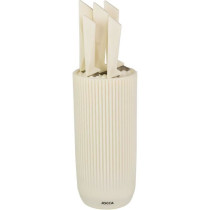 Set de 5 couteaux - JOCCA - Bloc en polypropylene - Beige