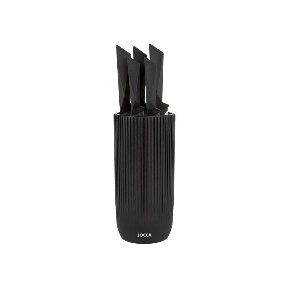 Set de 5 couteaux - JOCCA - Bloc en polypropylene - Noir Set de 5 couteaux - JOCCA - Bloc en polypropylene - Noir