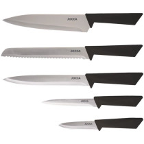 Set de 5 couteaux - JOCCA - Bloc en polypropylene - Noir