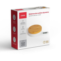 Balance de cuisine dynamo - LIVOO - DOM466 - Plateau bambou - Sans pil
