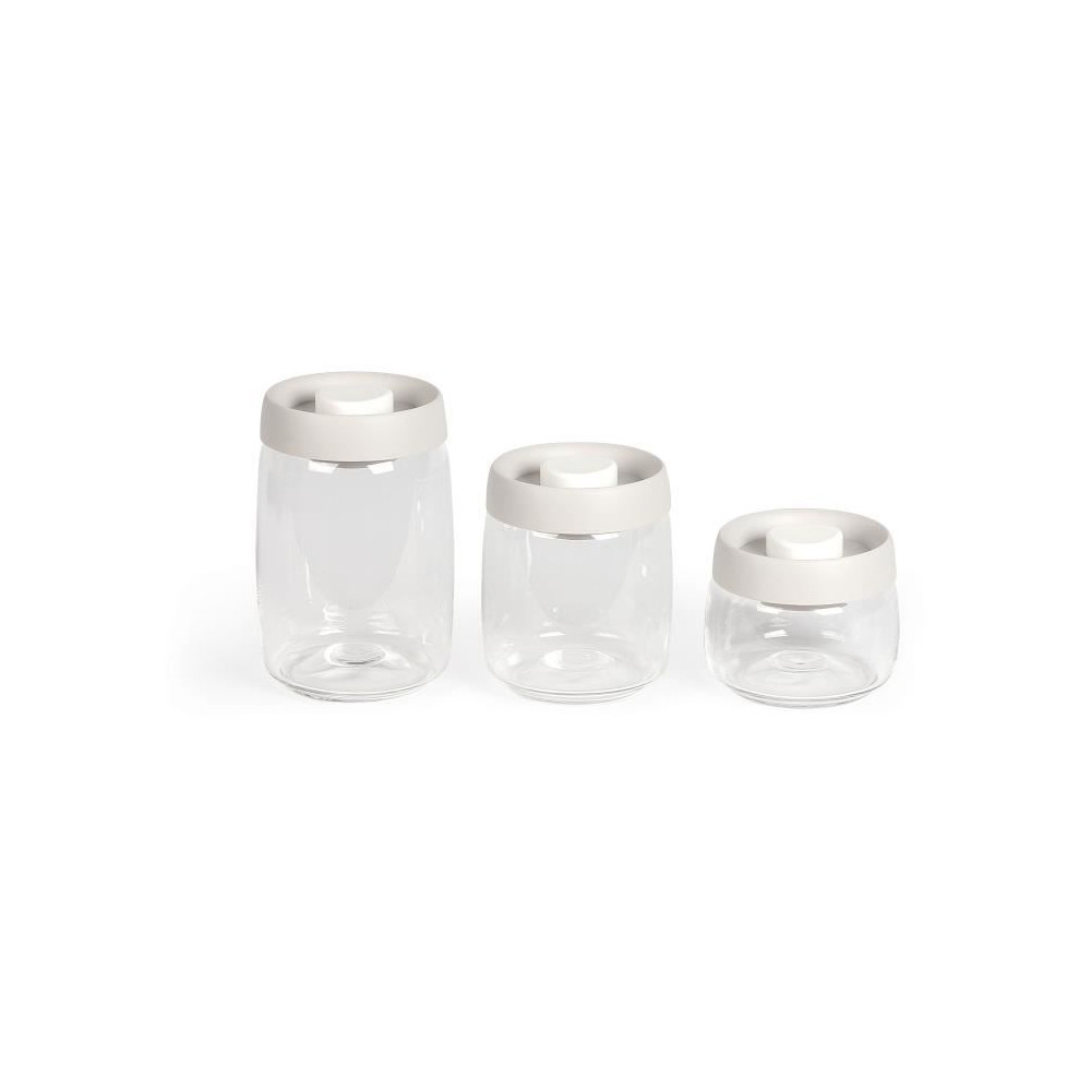 Set de 3 bocaux sous vide - LIVOO - MEN401 - 400 ml, 800 ml, et 1,2 L Set de 3 bocaux sous vide - LIVOO - MEN401 - 400 ml, 800 ml, et 1,2 L