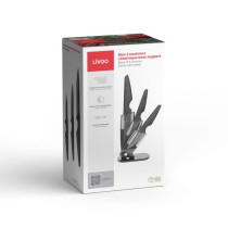 Bloc 3 couteaux avec support - LIVOO - MEC135N - 7,5 /10 / 12,5 cm - L