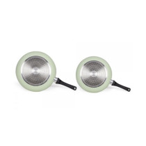 Set de 3 poeles aspect pierre - Livoo - MEN124VE - Vert