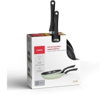 Set de 3 poeles aspect pierre - Livoo - MEN124VE - Vert