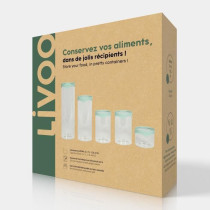 Set de 5 bocaux de conservation - LIVOO - MEN399 - 450 ml - Verre boro
