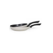 Set de 3 poeles aspect pierre - Livoo - MEN124GR - Gris