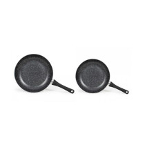 Set de 3 poeles aspect pierre - Livoo - MEN124GR - Gris
