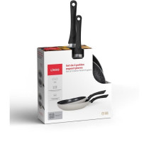 Set de 3 poeles aspect pierre - Livoo - MEN124GR - Gris