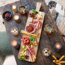 Planche apéritive - LIVOO - MES151 - Bois d'acacia - 75 cm - Beige