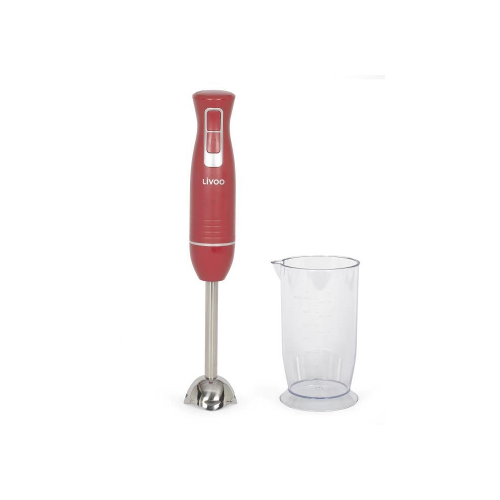 Mixeur plongeant - LIVOO - DOP245R - 400W - 2 vitesses - Bol gradué 7 Mixeur plongeant - LIVOO - DOP245R - 400W - 2 vitesses - Bol gradué 7