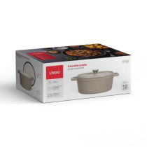 Cocotte ovale - Livoo - MEP129G - Gris