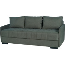 Canapé convertible 3 places - BETTA - Tissu vert foncé - Couchage 14