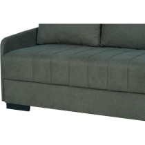 Canapé convertible 3 places - BETTA - Tissu vert foncé - Couchage 14