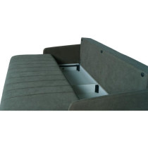 Canapé convertible 3 places - BETTA - Tissu vert foncé - Couchage 14