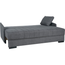 Canapé convertible 3 places - BETTA - Tissu gris clair - Couchage 145