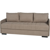 Canapé convertible 3 places - BETTA - Tissu beige - Couchage 145 x 19