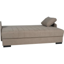 Canapé convertible 3 places - BETTA - Tissu beige - Couchage 145 x 19