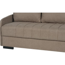 Canapé convertible 3 places - BETTA - Tissu beige - Couchage 145 x 19