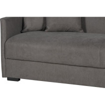 Canapé convertible 3 places - BIANCA - Tissu taupe - 4 coussins - Cof